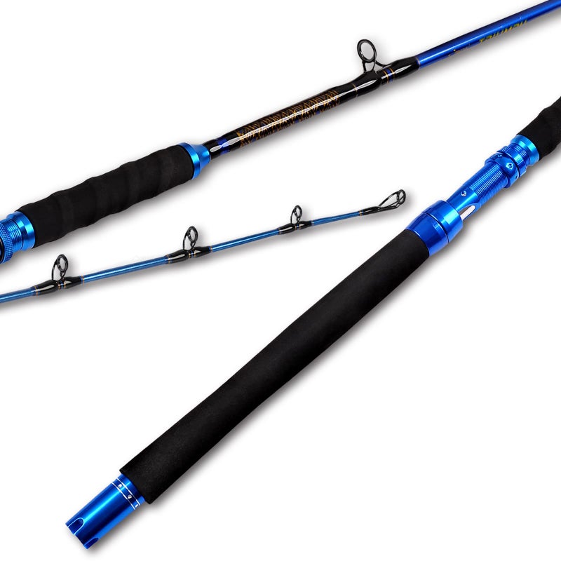 Fiblink Saltwater Graphite Jig Jigging Casting Fishing Rod Deep Sea Jig Cast Pole (6-Feet, Medium Heavy, 50-80lbs) - Image 1